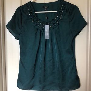 Talbots Emerald green blouse